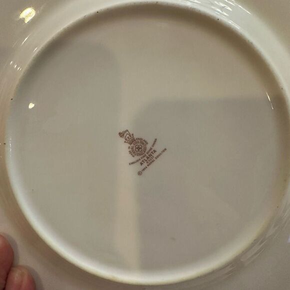 Royal Doulton Atlanta Fine‎ bone China 5 Pc Salad Plates Blue Silver Vintage - Picture 4 of 7